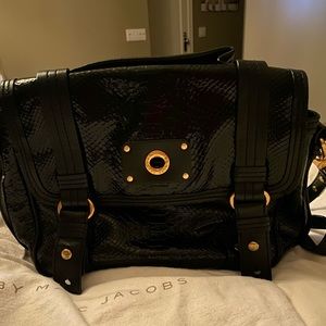 Marc Jacobs patent leather cross body satchel